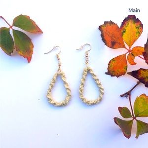 Handmade twisted macrame earrings